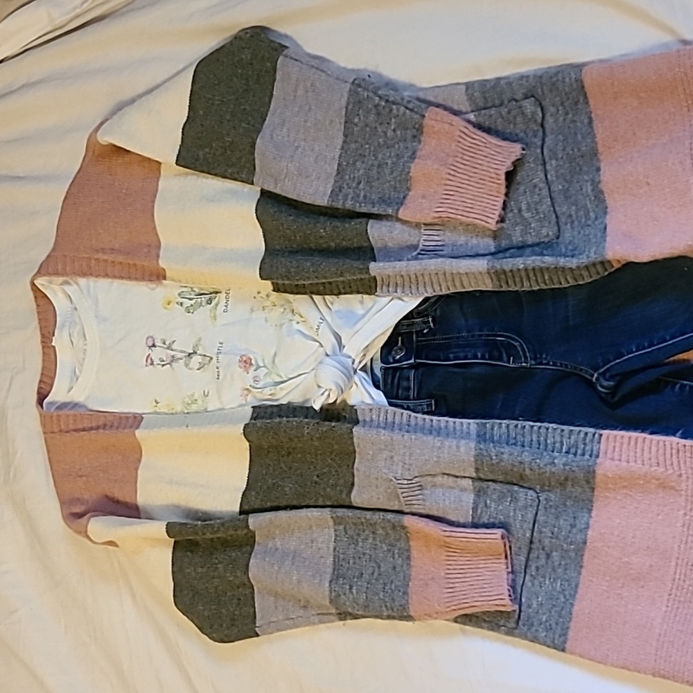 Dreamers wide striped cardigan